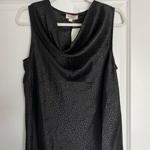 Black Cowl Neck Top